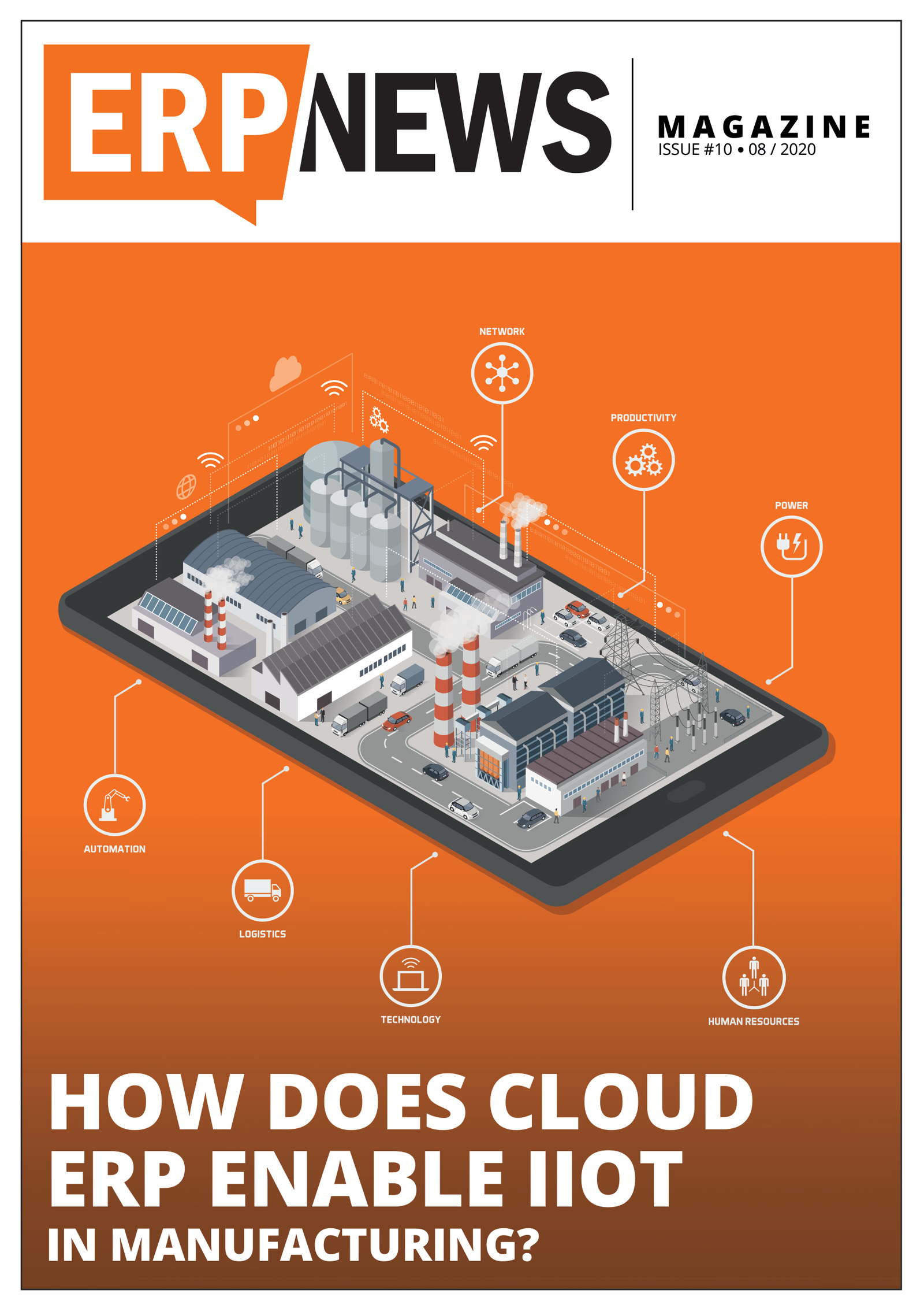 ERP News Magazine Issue 10: How Does Cloud ERP Enable IIoT in Manufacturing? cover