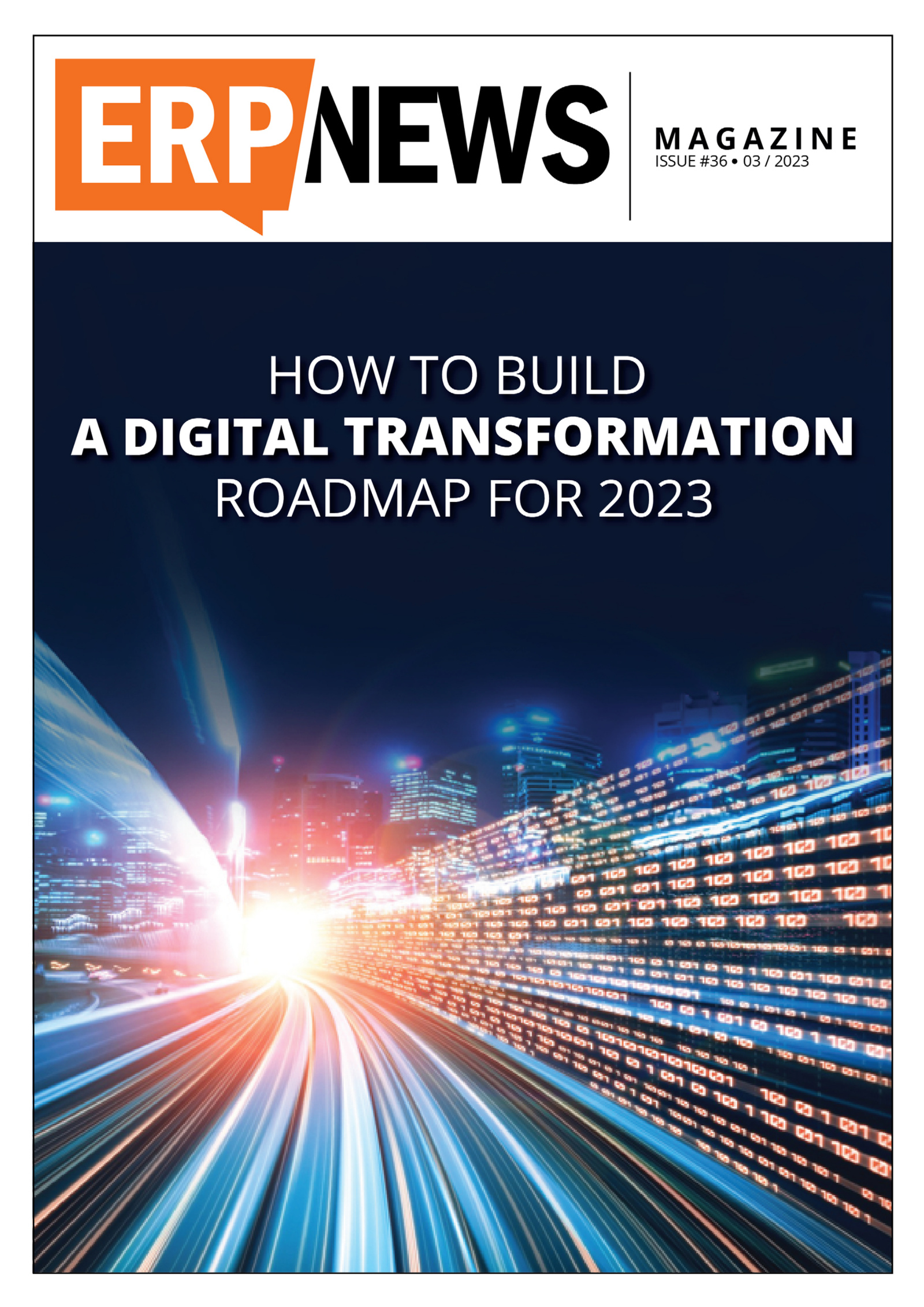 ERP News Magazine Issue 36: How to Build a Digital Transformation Roadmap for 2023 cover