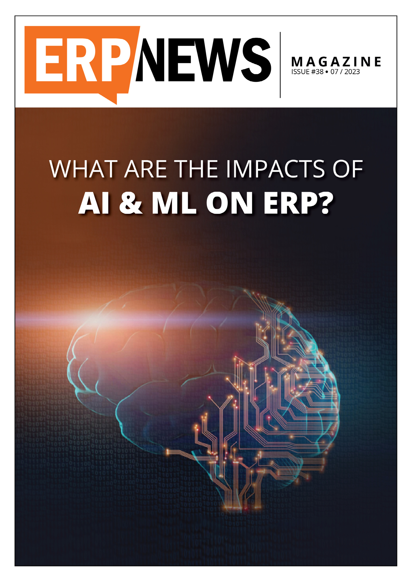 ERP News Magazine Issue 38: What Are the Impacts of AI & ML on ERP? cover