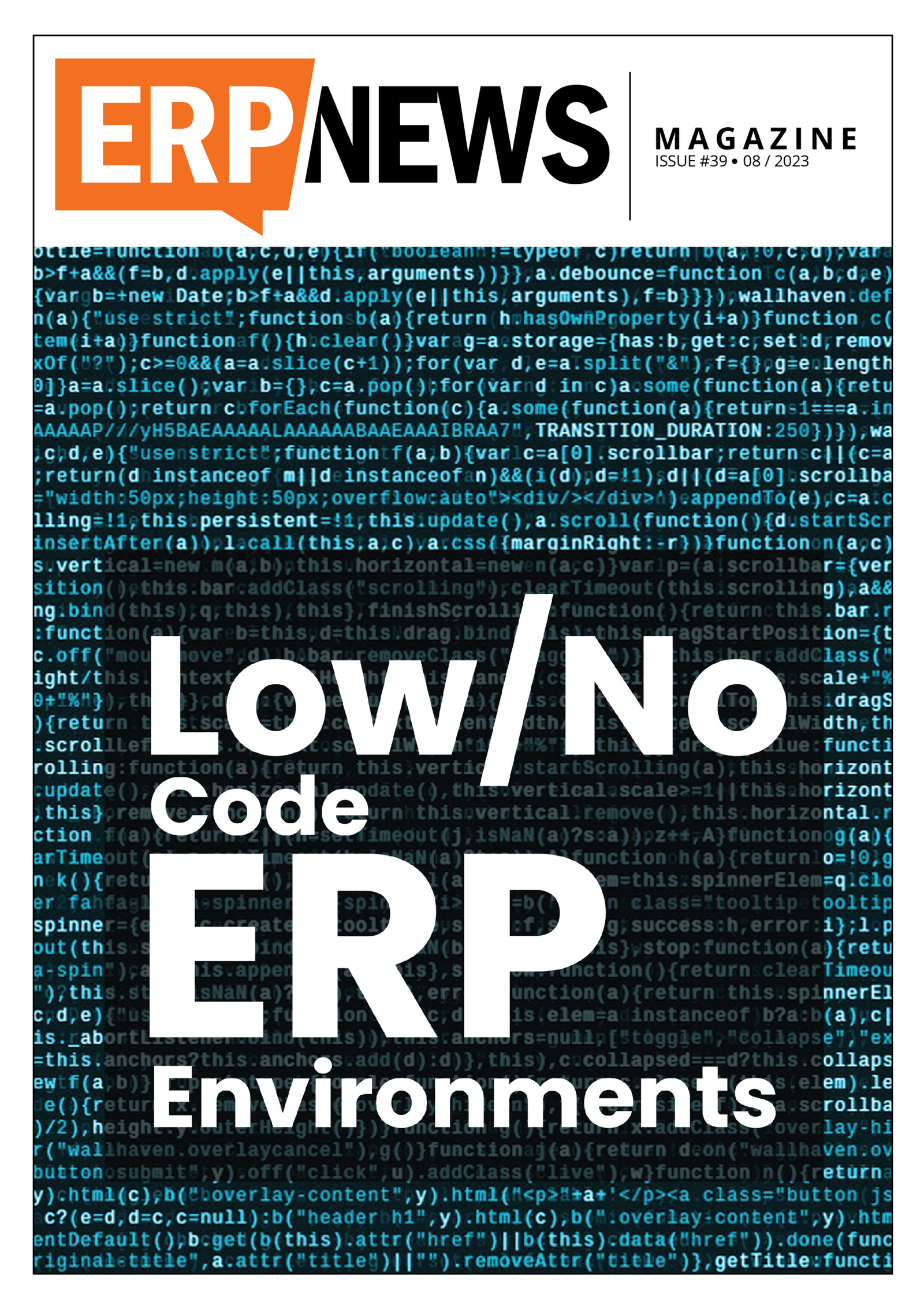 ERP News Magazine Issue 39: Low-Code / No-Code ERP Environments cover